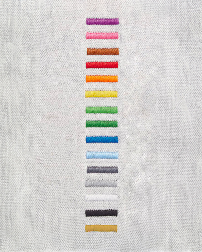 Serviette coton broderie 1
