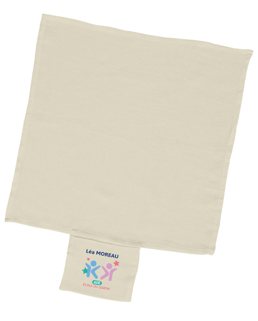 Serviette de cantine nom/prénom 2