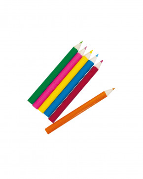 Set de 6 crayons de couleur 9 cm
