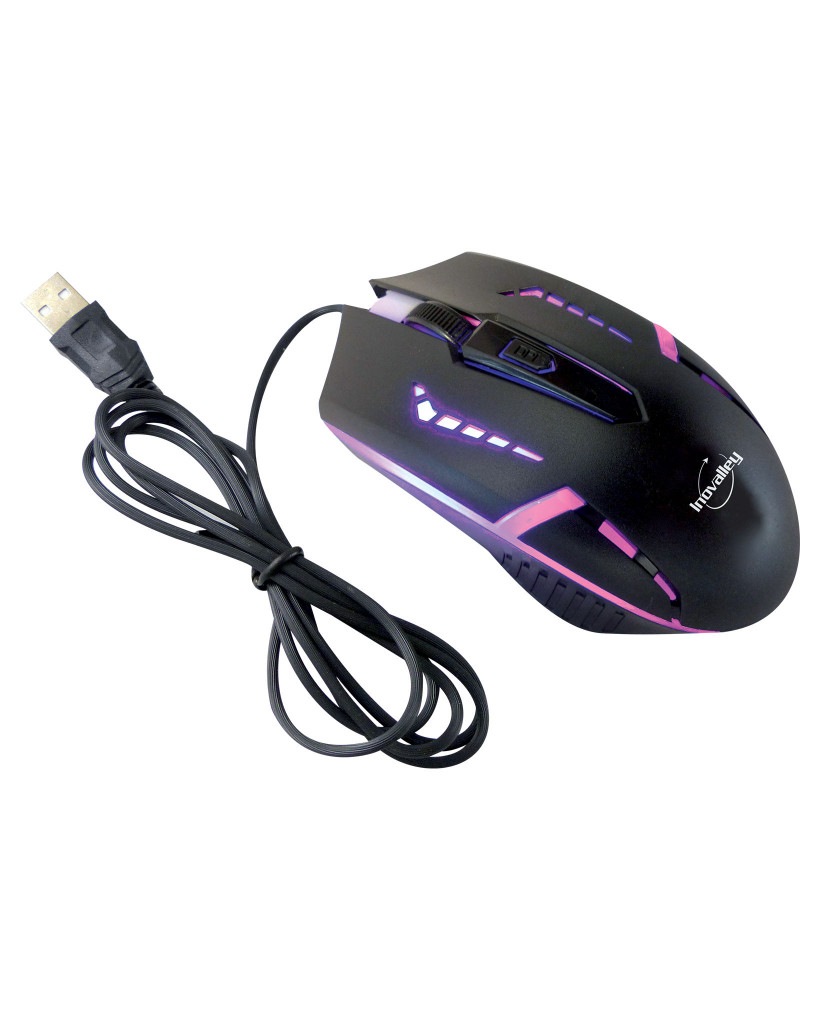 Souris gamer filaire lumineuse