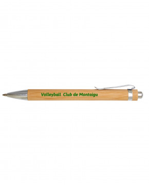 Stylo en bambou impression multicolore