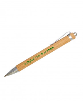 Stylo en bambou impression multicolore 1