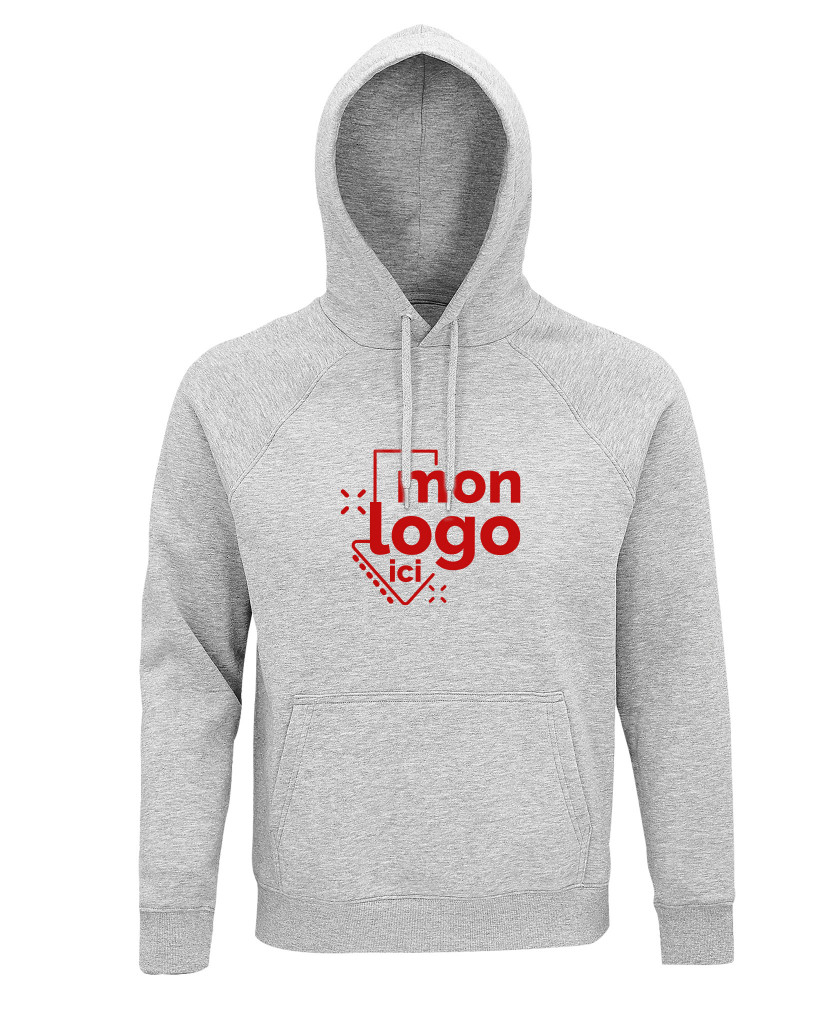 Sweat coton bio impression 1 couleur 1