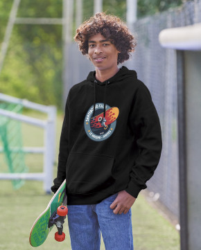 Sweat coton bio impression multicolore