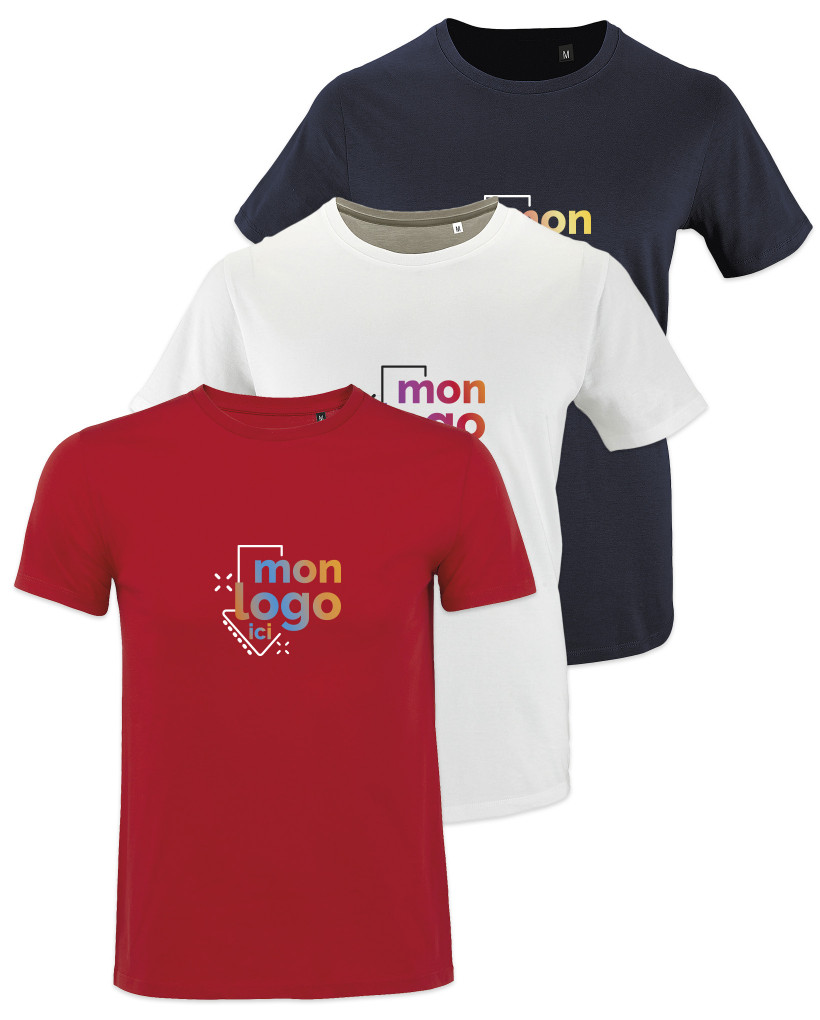 Tee-shirt Bio impression multicolore 3