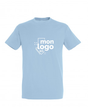 Tee-shirt couleurs en coton impression 1 couleur