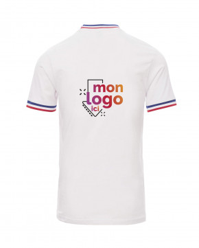 Tee shirt tricolore en coton impression 2