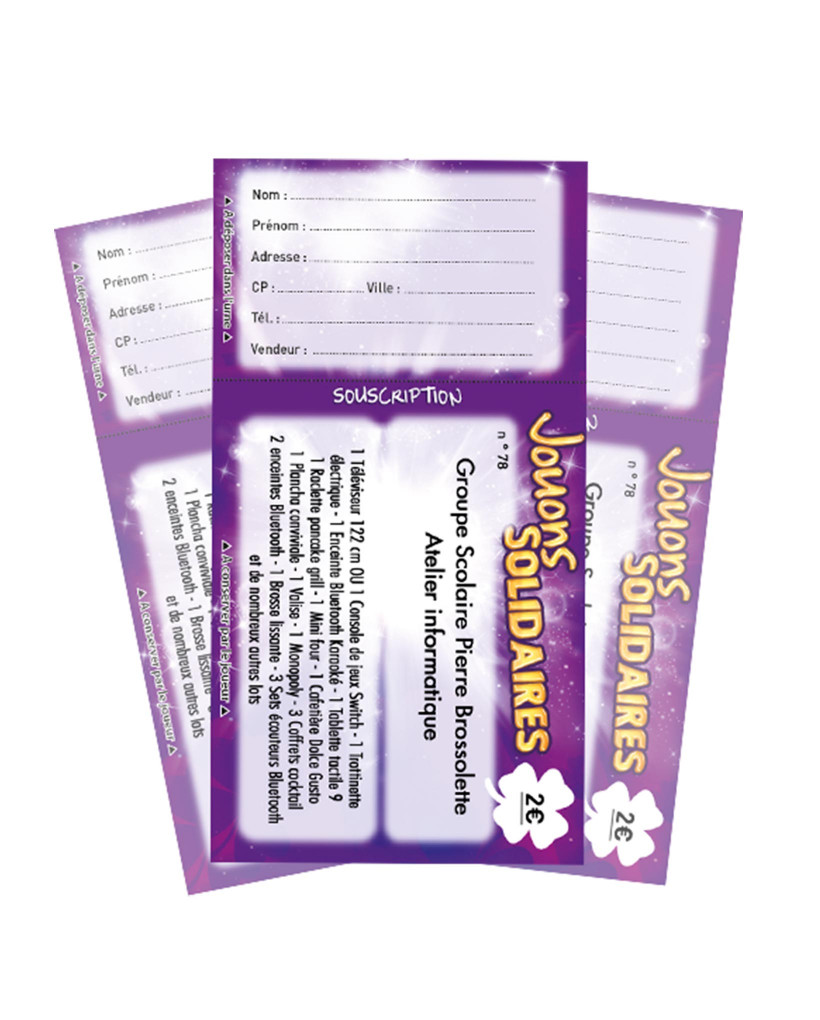Tickets de souscription 10,5 x 6 cm 2