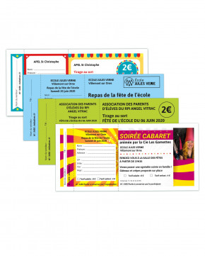 Tickets à souches 16 x 7,5 cm 0