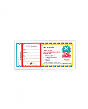 Tickets à souches 16 x 7,5 cm 1