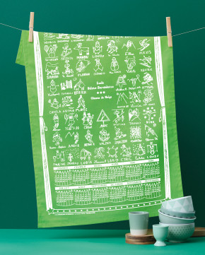 Torchon calendrier de couleur 2