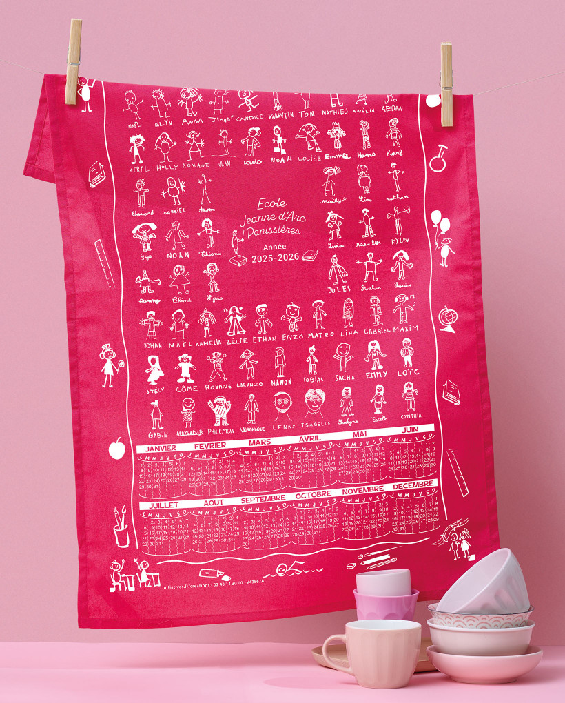 Torchon calendrier de couleur 4