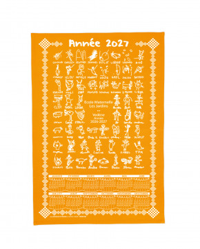 Torchon calendrier de couleur