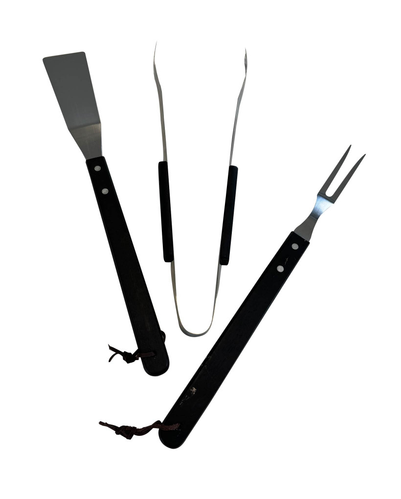Set de 3 ustensiles de barbecue en inox