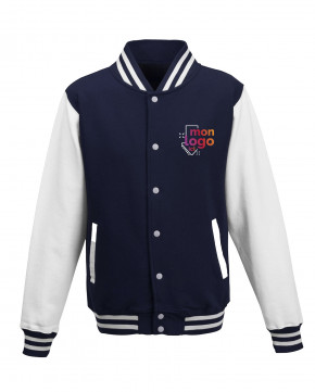 veste campus impression multicolore