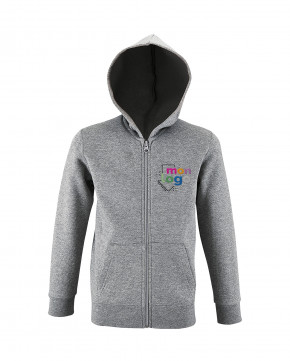 Veste zippée à capuche broderie 2