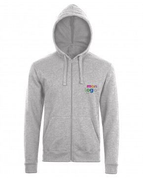 Veste zippée à capuche broderie 1