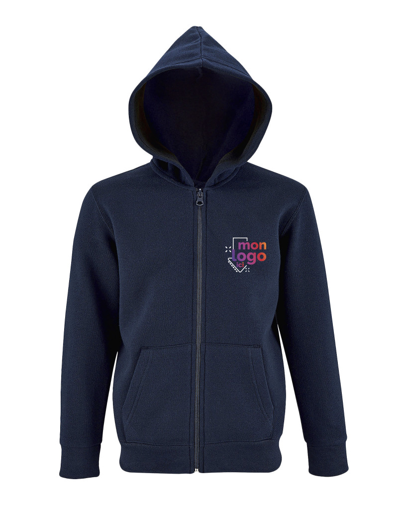 Veste zippée à capuche imp multi 2