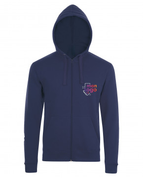 Veste zippée à capuche imp multi